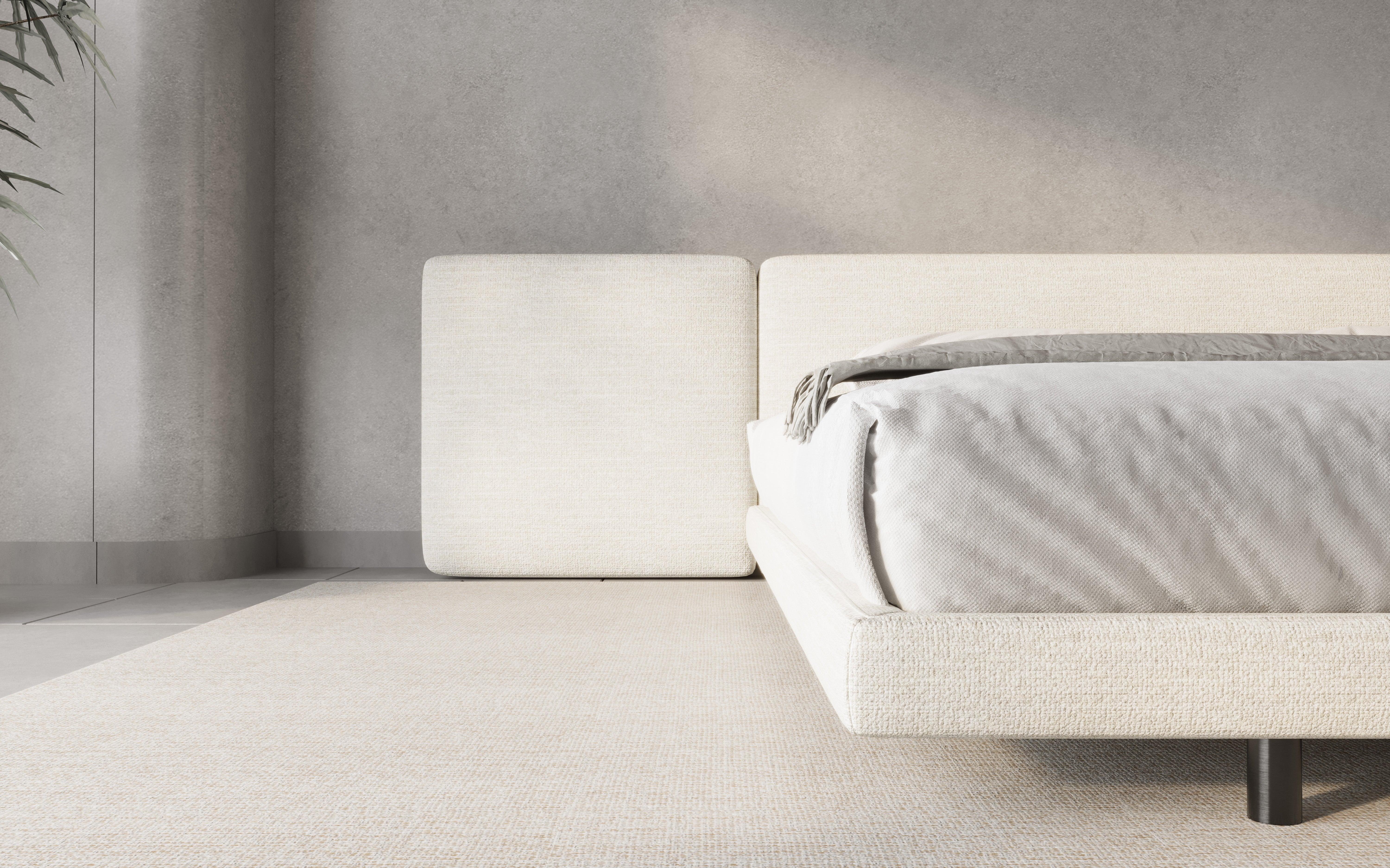 Aris Upholstered Bed, King & Queen Size