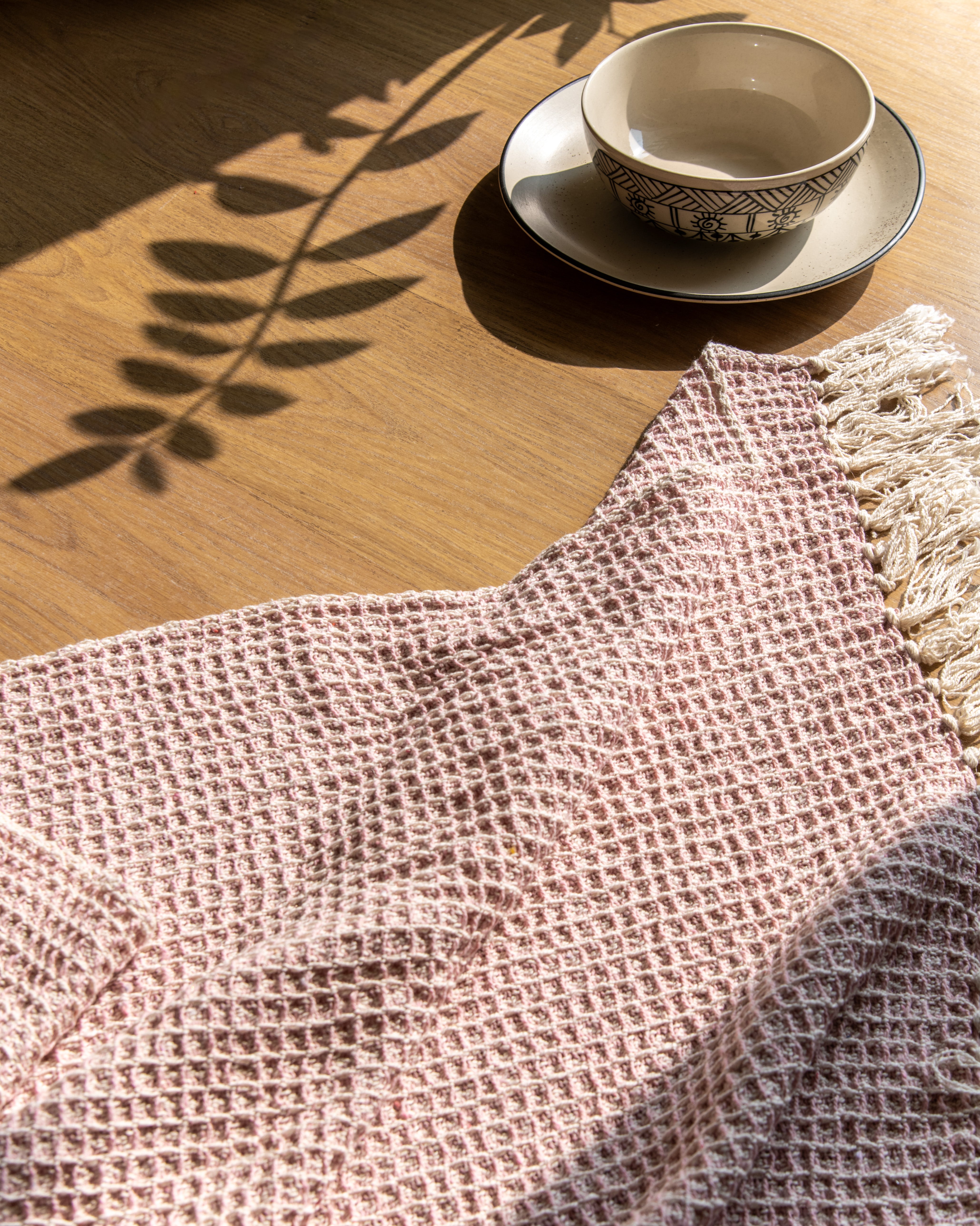 Pink Hue Woven Throw