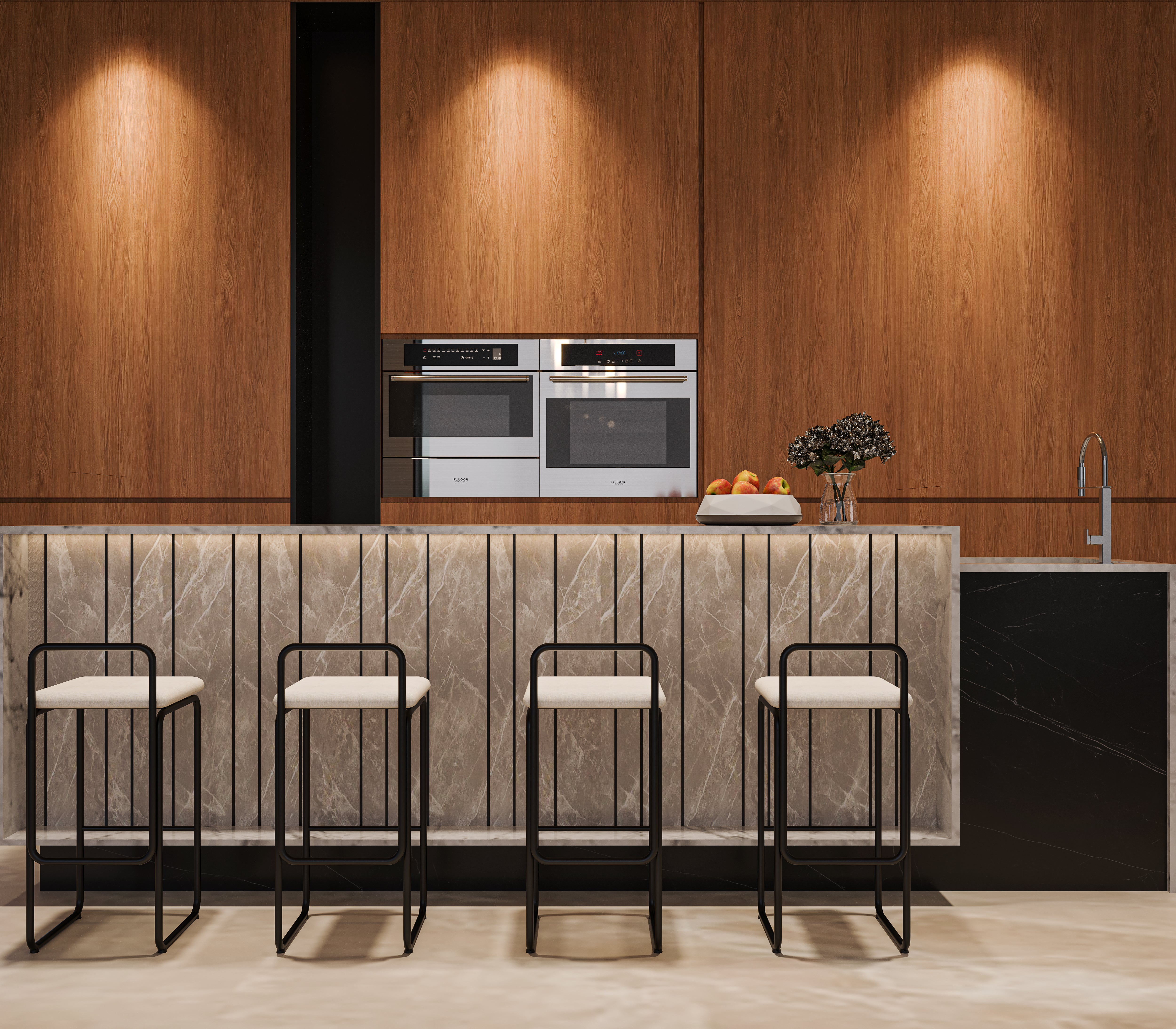 Metal Back Bar Stool