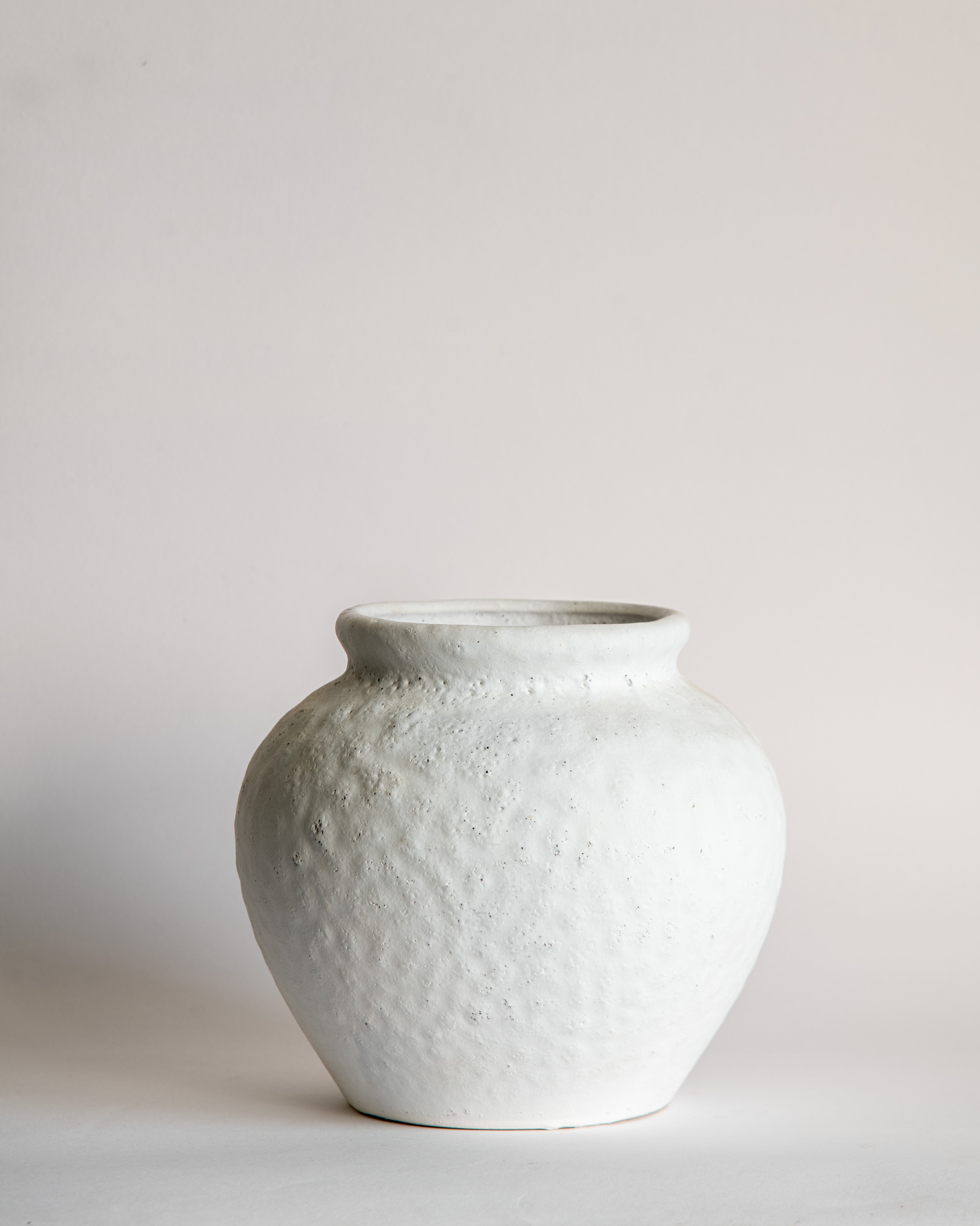 Handmade Rustic Oval Ceramic Vase