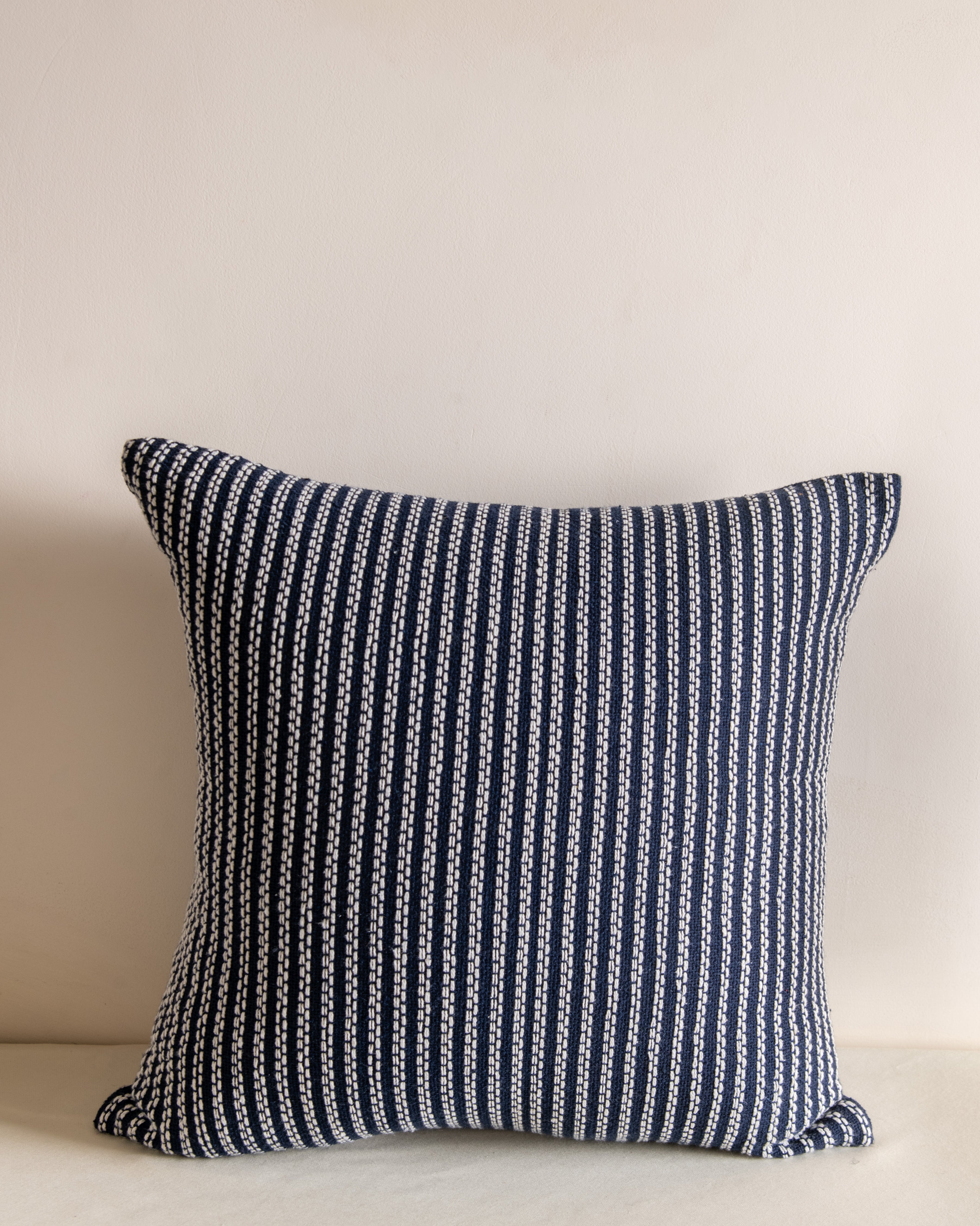 Blue Woven Cushion Cover, 18 Inch x 18 Inch