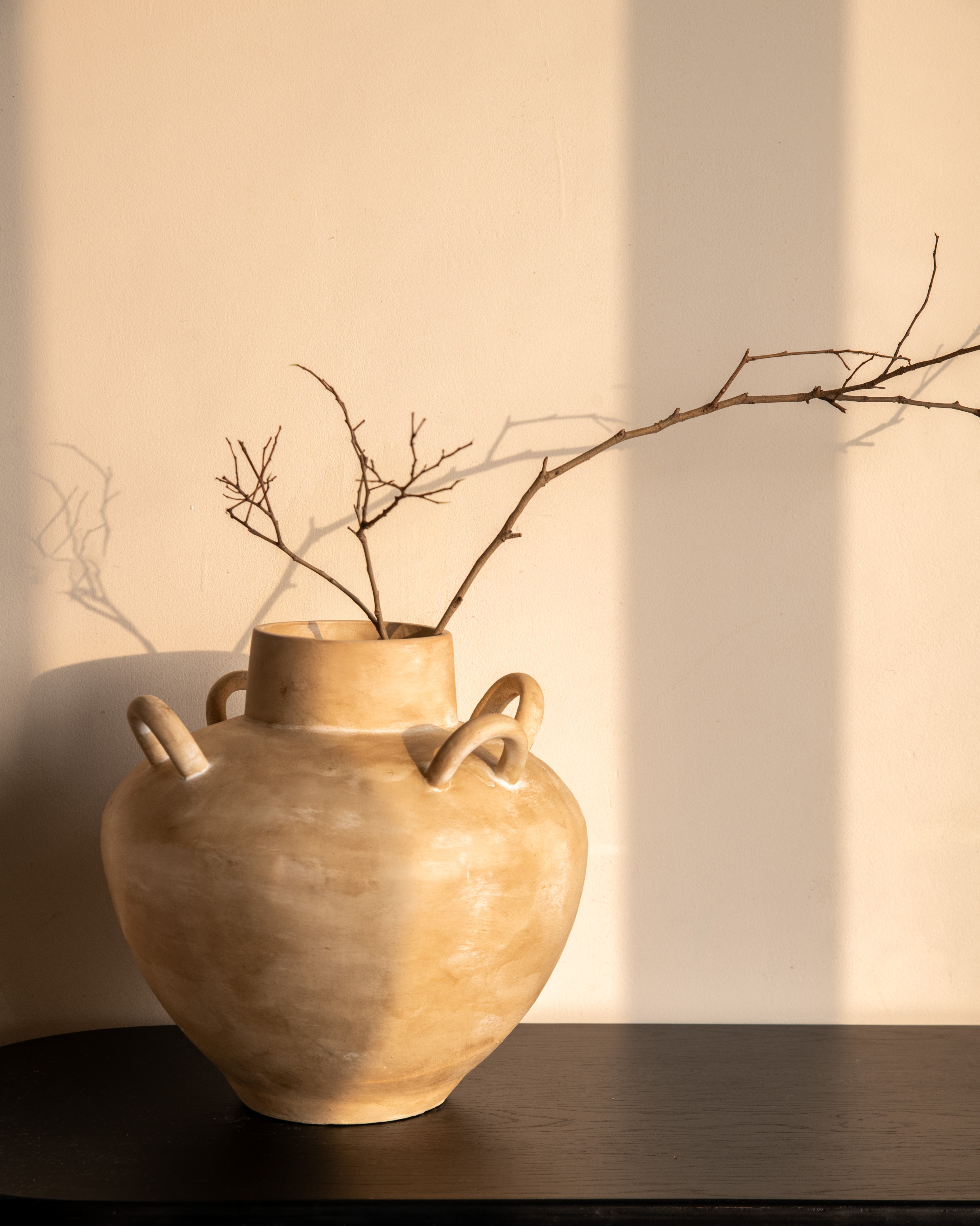 Rustic Hand Painted Ceramic Vase