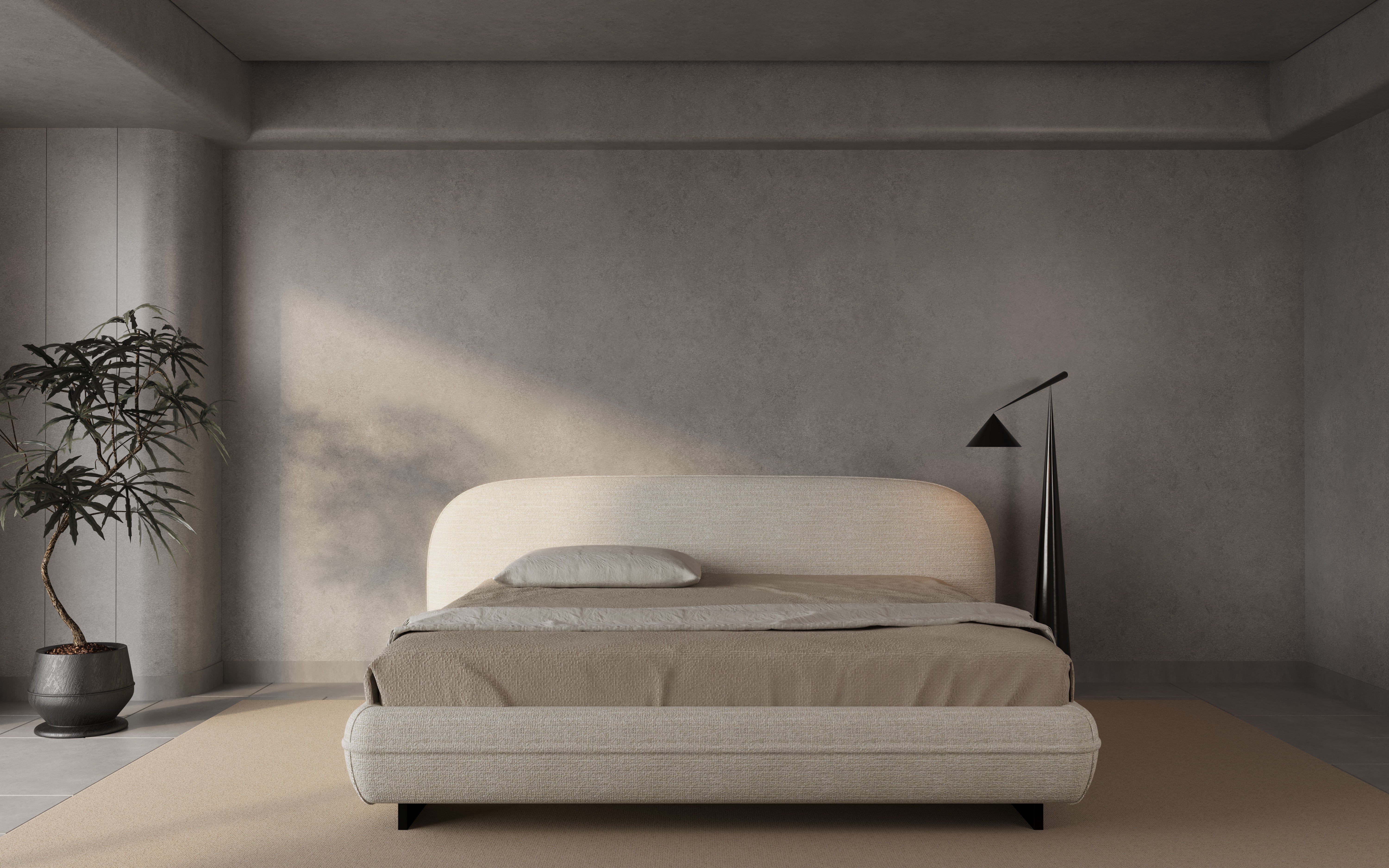 Solace Upholstered Bed, King & Queen Size