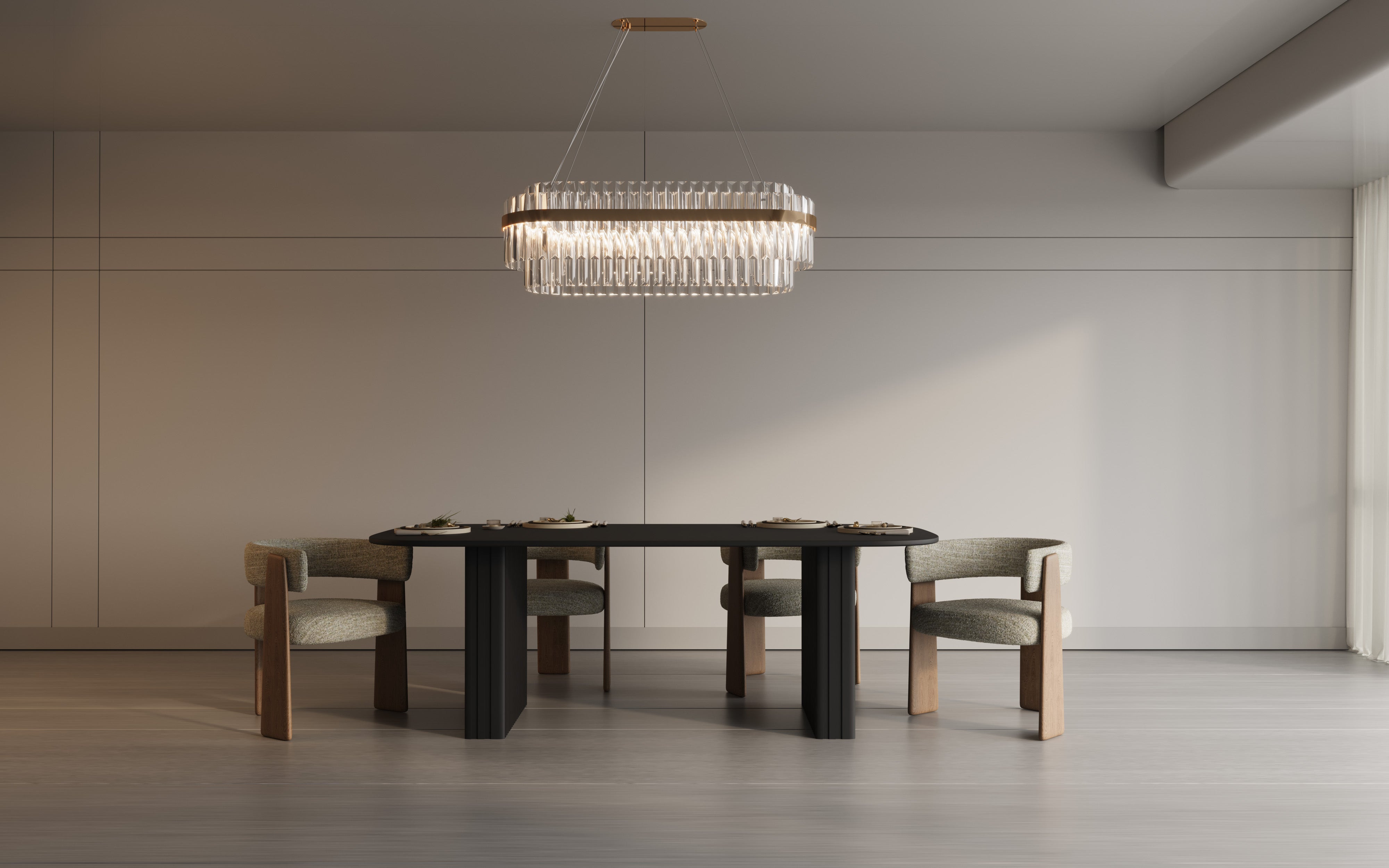 Atlas Fluted Dining Table | Options - 6 Seater, 8 Seater