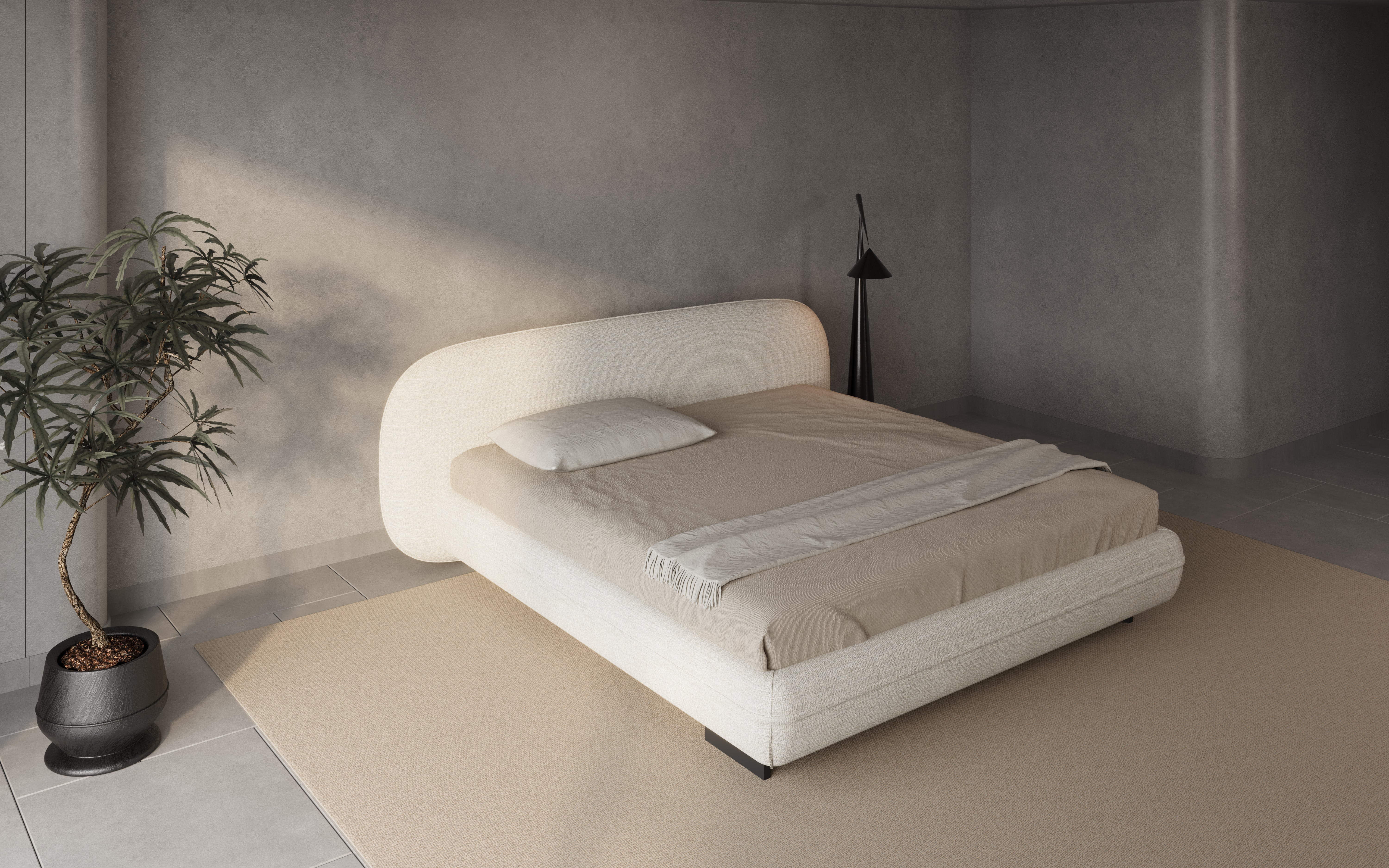 Solace Upholstered Bed, King & Queen Size