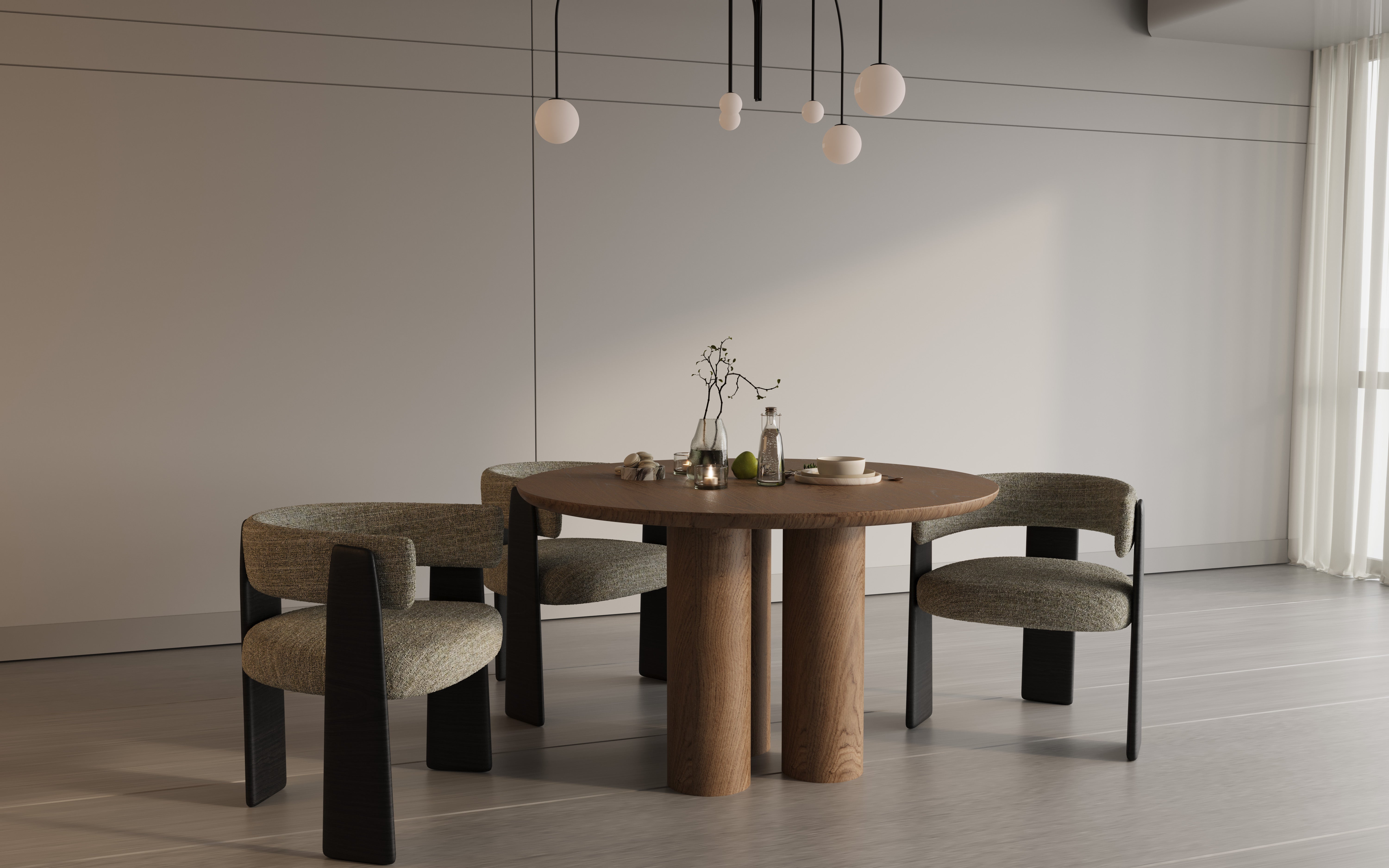 Myra Round Dining Table | Options - 2 Seater, 3 Seater, 4 Seater & 6 Seater