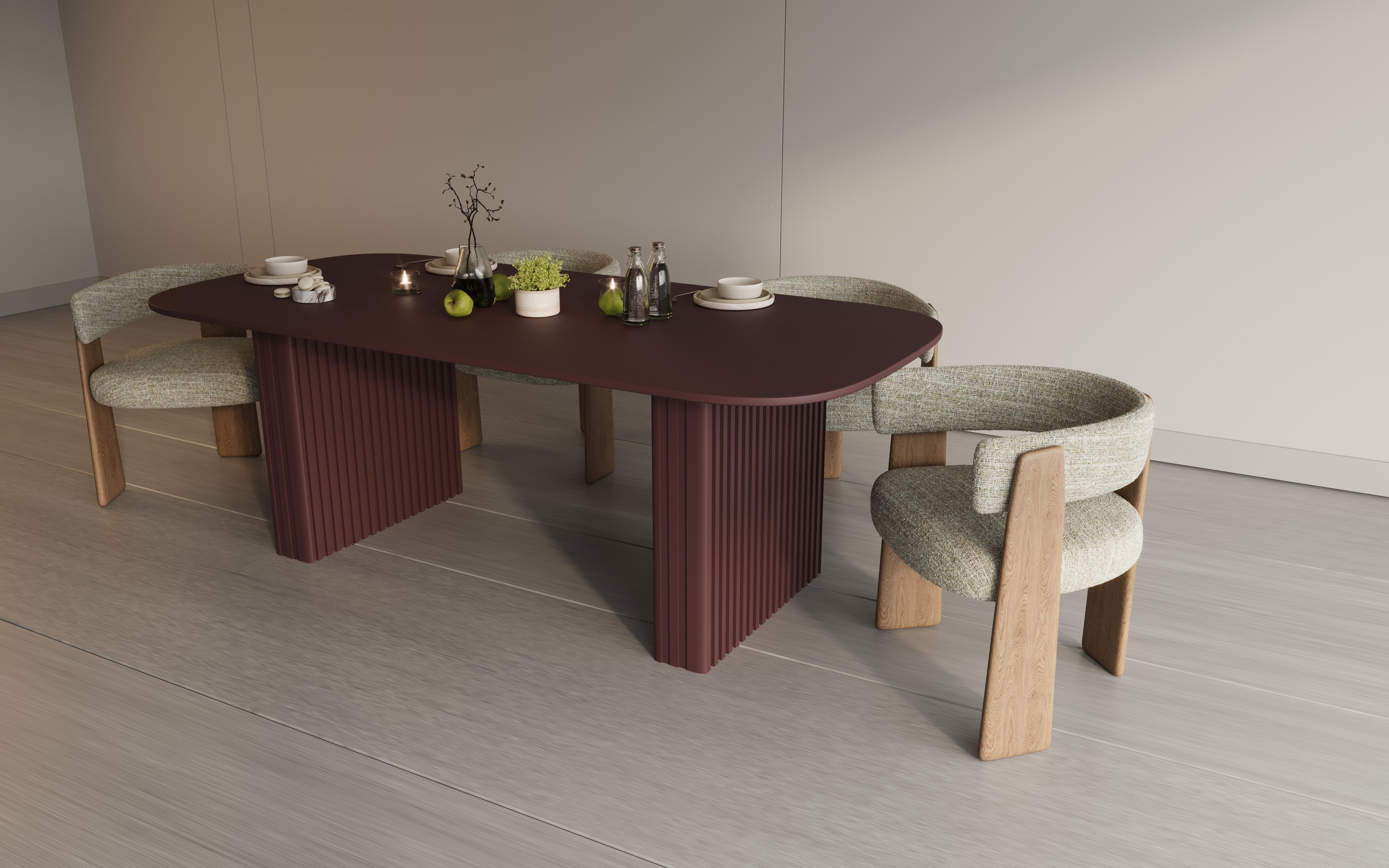 Atlas Fluted Dining Table | Options - 6 Seater, 8 Seater