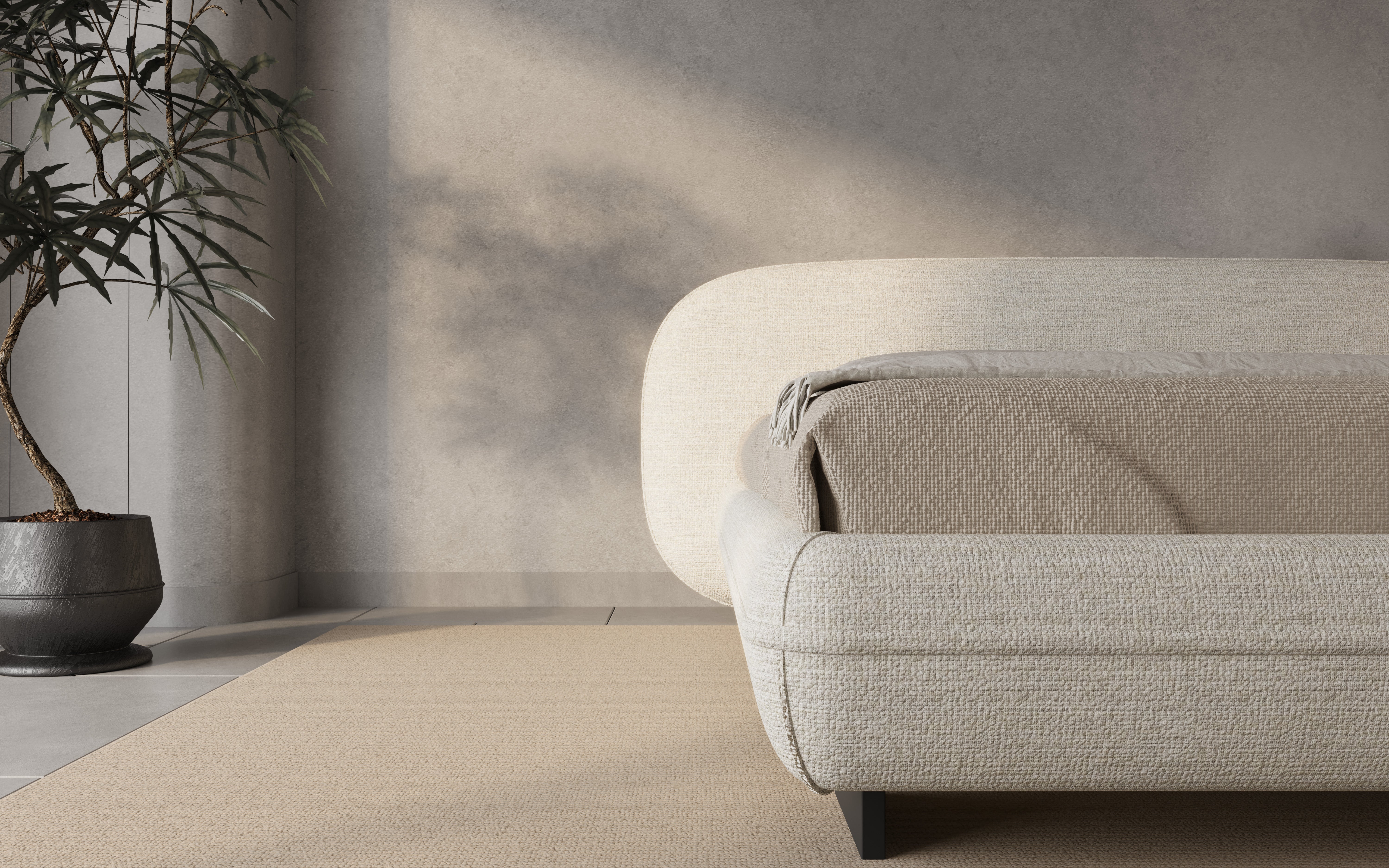 Solace Upholstered Bed, King & Queen Size