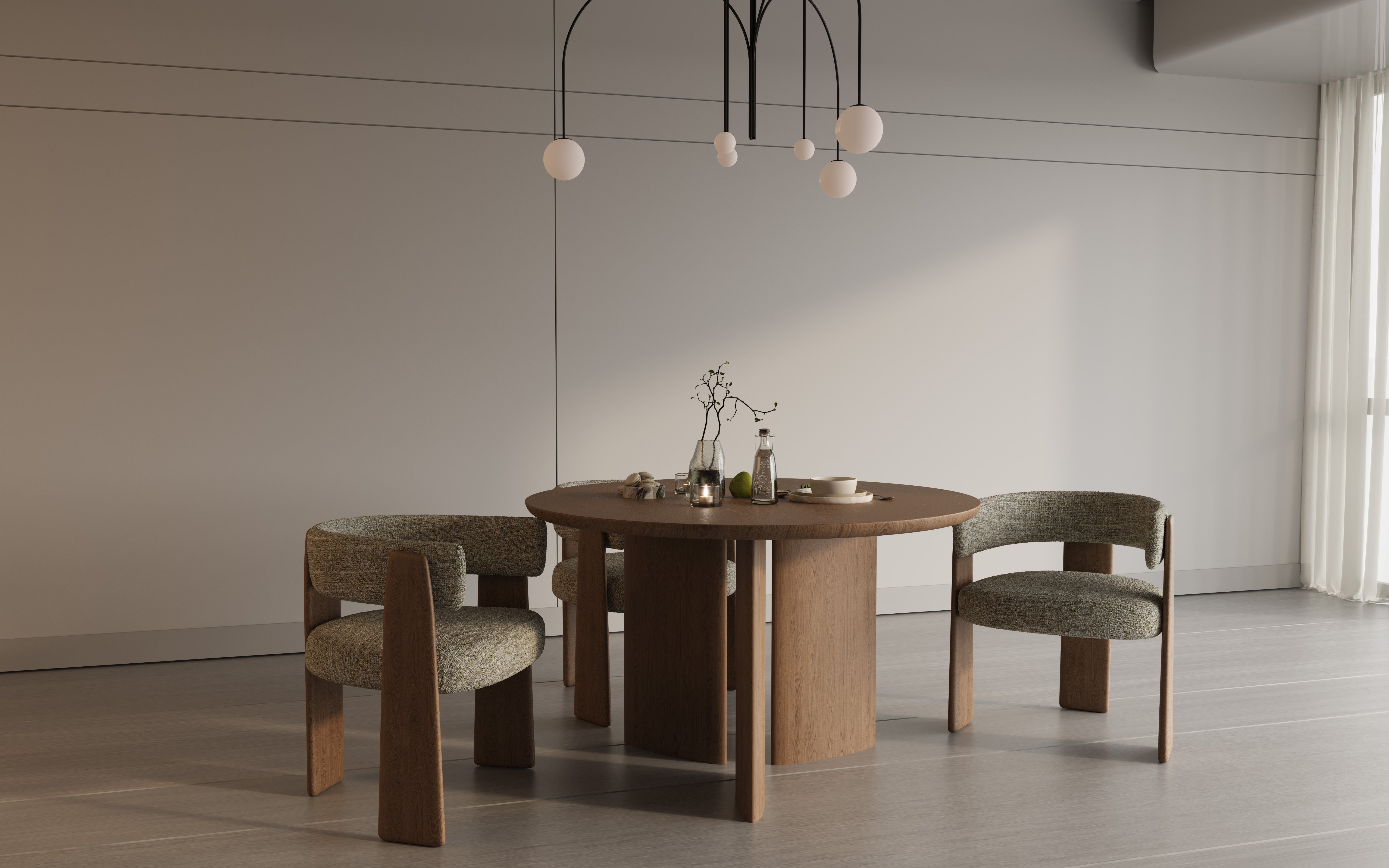 Harper Round Dining Table | Options - 2 Seater, 3 Seater, 4 Seater & 6 Seater