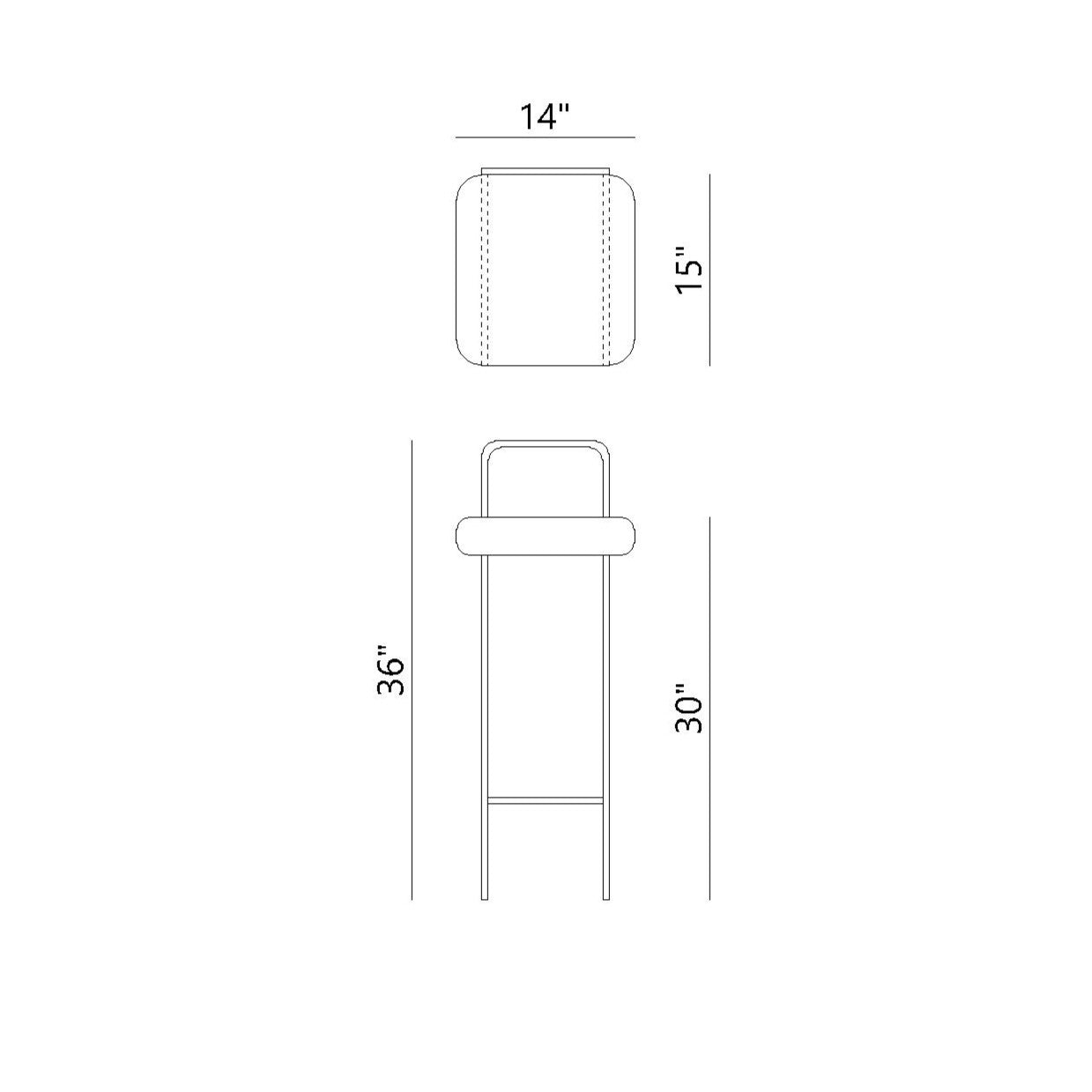 Metal Back Bar Stool